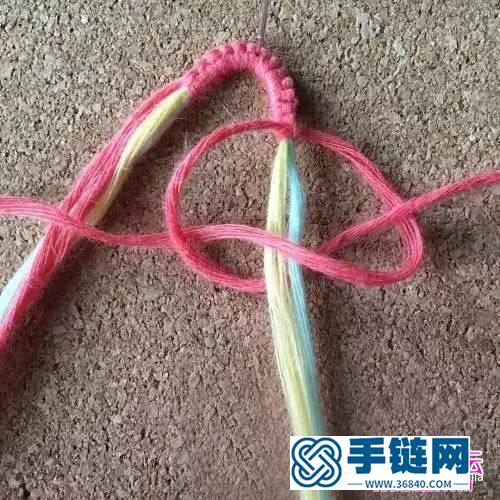 精梳長絨棉線編織制作的祈福手環教程