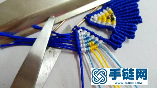 中國結(jié)編織的蝴蝶胸針圖片，有編法教程
