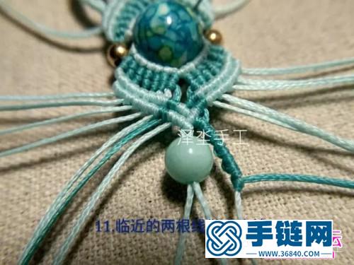 夏日冥想清涼單珠手鏈的詳細編制圖解