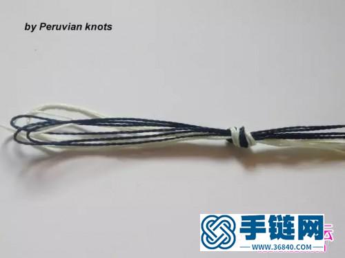 中國結編織黑白手繩方法圖解