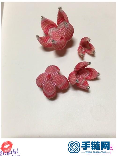蠟線(xiàn)繩編帶珠漸變小蓮花的詳細(xì)編織教程