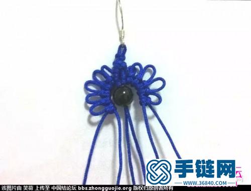 中國結編織花朵耳墜教程