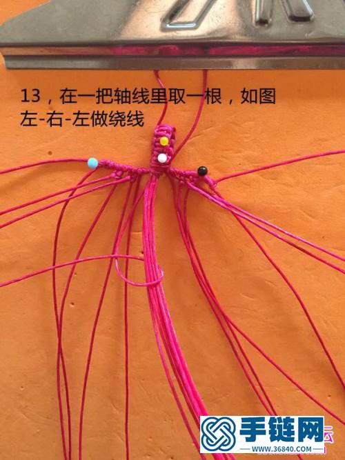 繩編中國結葉子鑰匙圈的方法