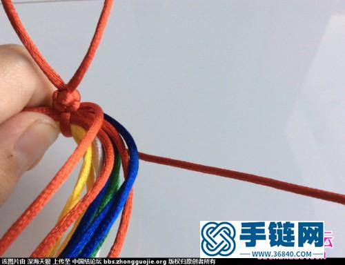 中國結編織五彩轉經筒方法圖解