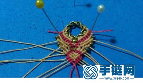 中國結加上合金配件編織成的漂亮耳環，有制作方法