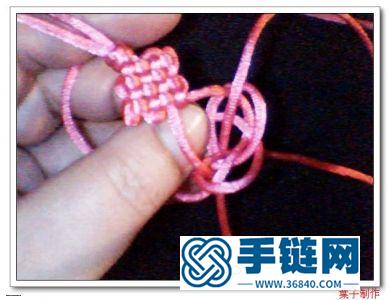 中國結編織花朵吊墜小掛件教程