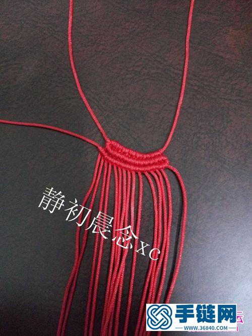 中國結蜿蜒耳環的編織步驟圖