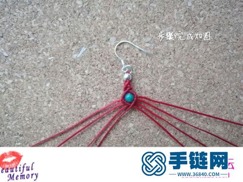 繩編圣誕樹耳環的詳細制作教程