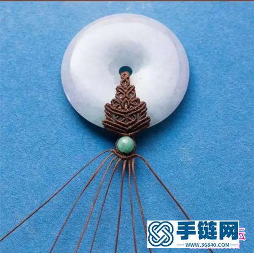 繩編梯形花紋紫韻平安扣項(xiàng)鏈吊墜的詳細(xì)編制教程