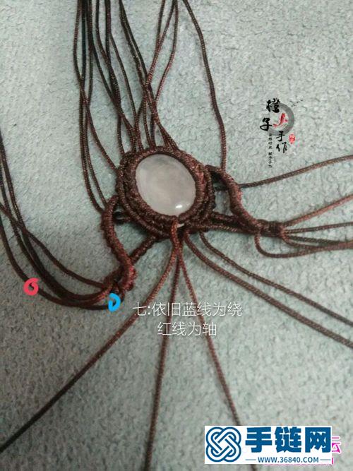 玉線包石手環的制作方法