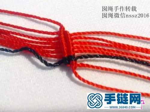 紅與黑情侶手繩的制作