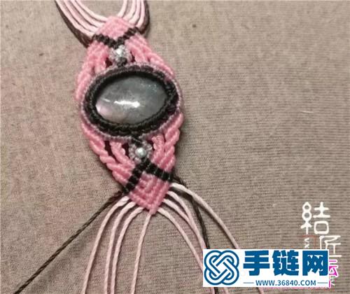 中國結編織包石戒指方法圖解
