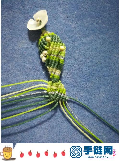 圓蠟線貝殼制作的波浪桃花手繩的詳細教程
