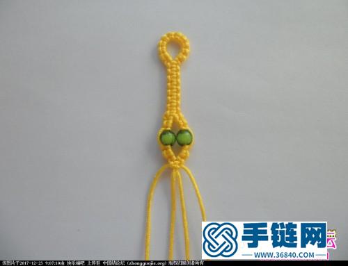 教你平結、雀頭結組合串珠手繩的制作教程