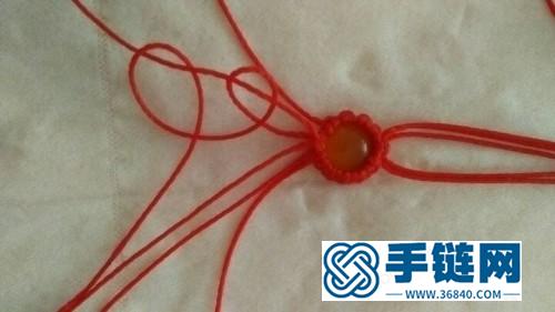 中國結制作小小包石戒指教程