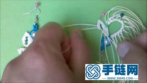 繩編葉子環(huán)形耳環(huán)的詳細編制圖解
