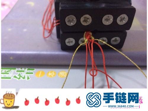 二色玉線一網情深手鏈的制作方法