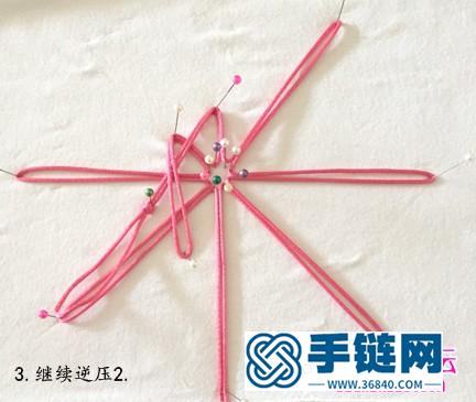 中國結(jié)疊翼吉祥花的制作方法圖片