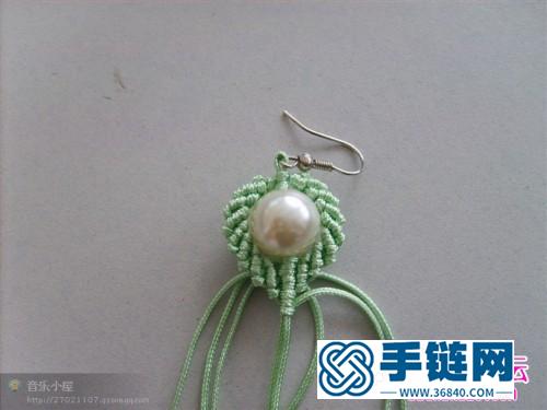 心形珍珠耳環的制作方法