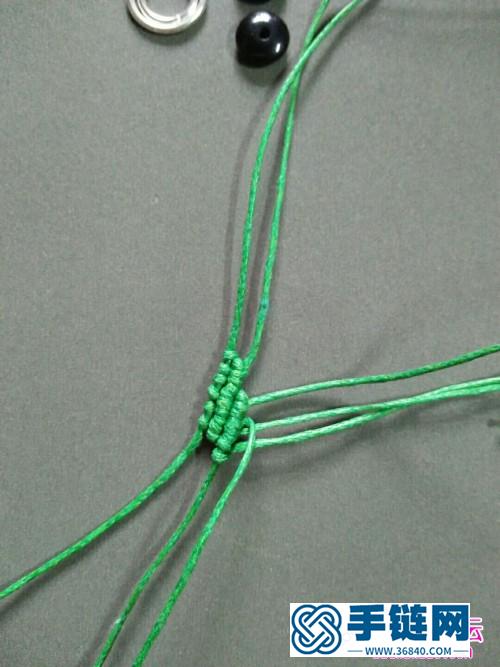 蠟線小葉子耳環的制作方法