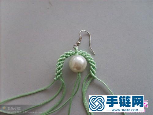 心形珍珠耳環的制作方法