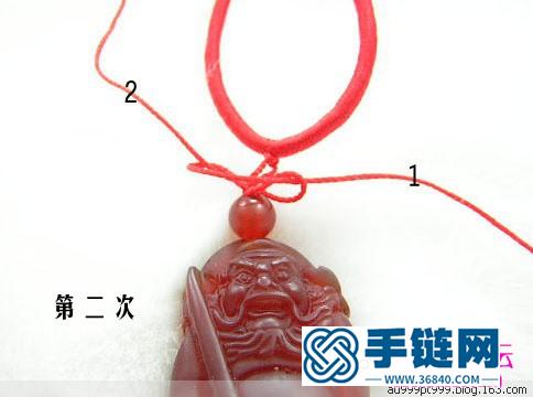 玉墜掛繩打結方法圖（詳細步驟）