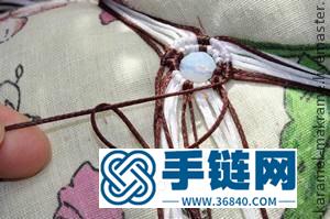 中國結編織圓鏡耳環方法圖解