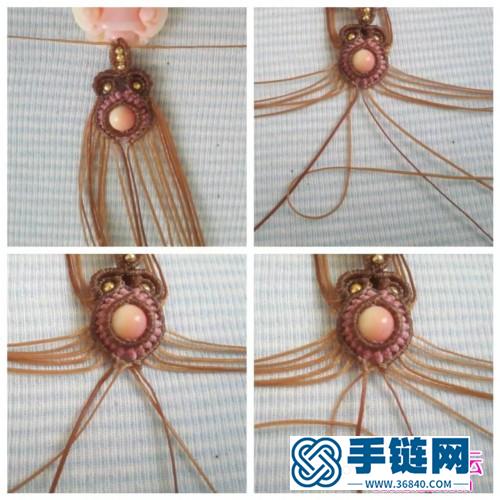 胭脂螺有孔小吊墜的編制制作方法