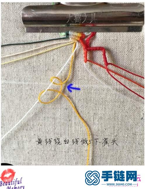 南美蠟線、金珠、銀珠花落枝頭胸針的詳細(xì)制作教程