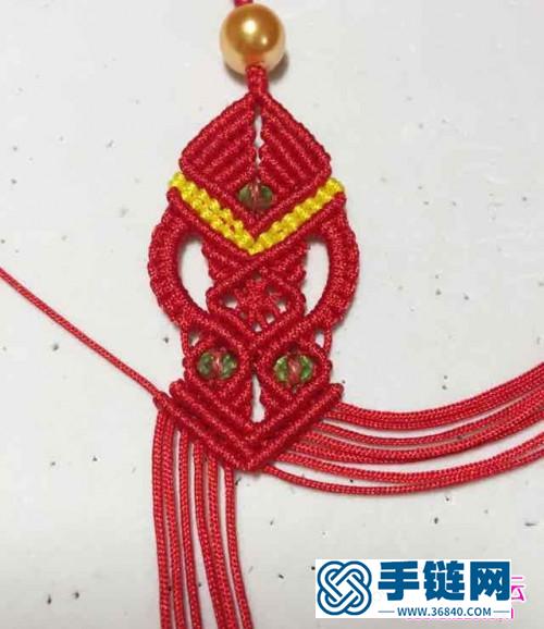中國(guó)結(jié)羽韻戀花吊墜的詳細(xì)制作教程