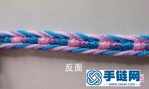 三彩雀頭結手鏈的編法圖解