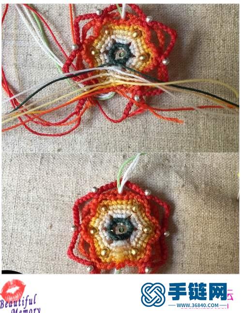 南美蠟線、金珠、銀珠花落枝頭胸針的詳細(xì)制作教程