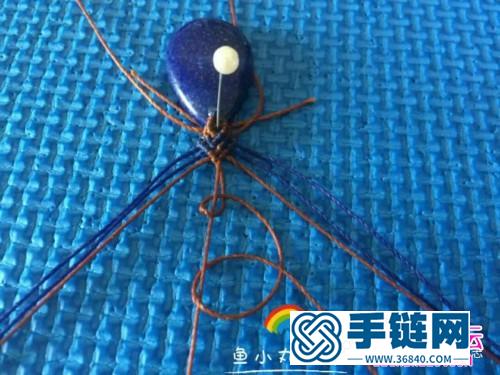 繩編掛石吊墜項鏈的詳細編制教程