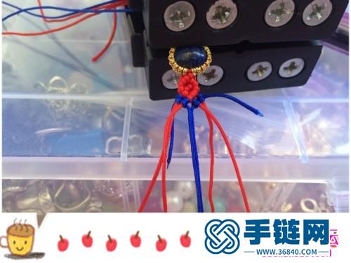繩編青金石包石戒指的制作步驟圖