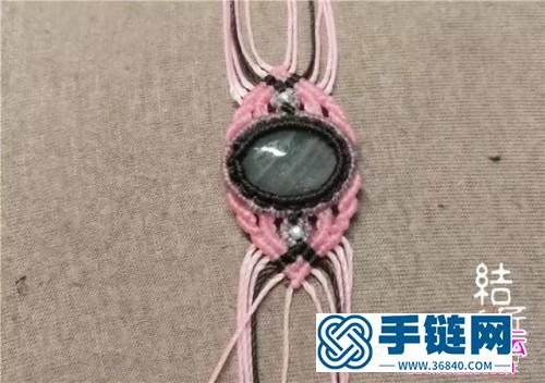 中國結編織包石戒指方法圖解