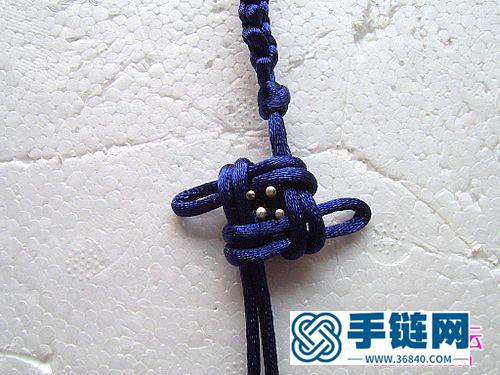 喜字青花瓷珠窗簾掛的制作方法