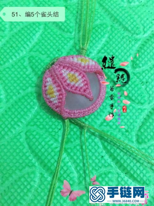 中國結編織包珠桃花項鏈的方法教程