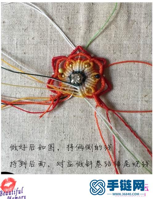南美蠟線、金珠、銀珠花落枝頭胸針的詳細(xì)制作教程