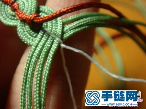 中國結(jié)編織銅錢花手鏈教程