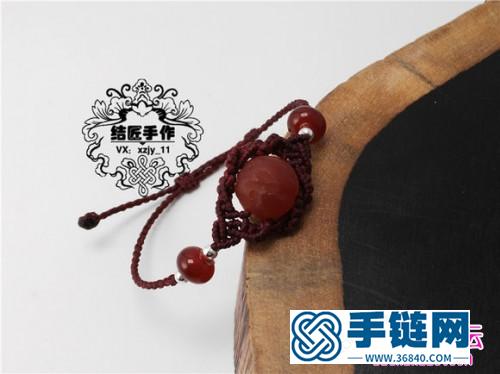 南美蠟線編織簡約珠子手鏈的詳細(xì)教程