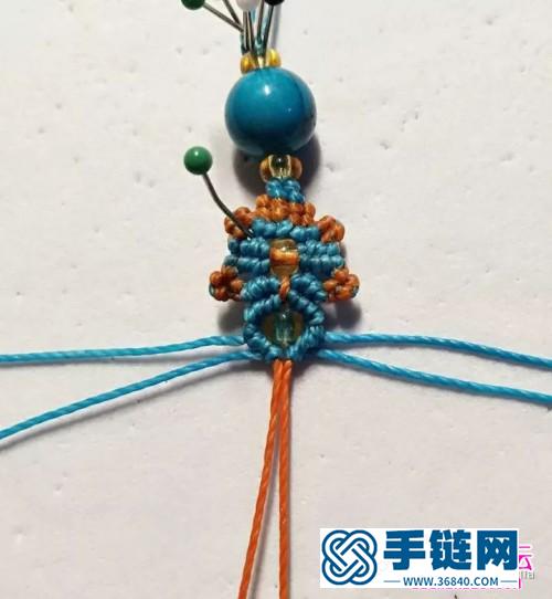 繩編單珠手繩的詳細編織方法圖解