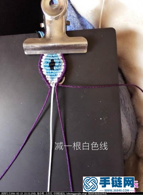 中國結編織生命之眼手鏈的方法圖解