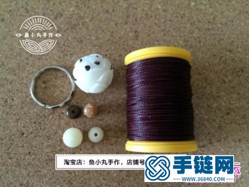 繩編福祿雙至鑰匙扣掛件的制作圖解
