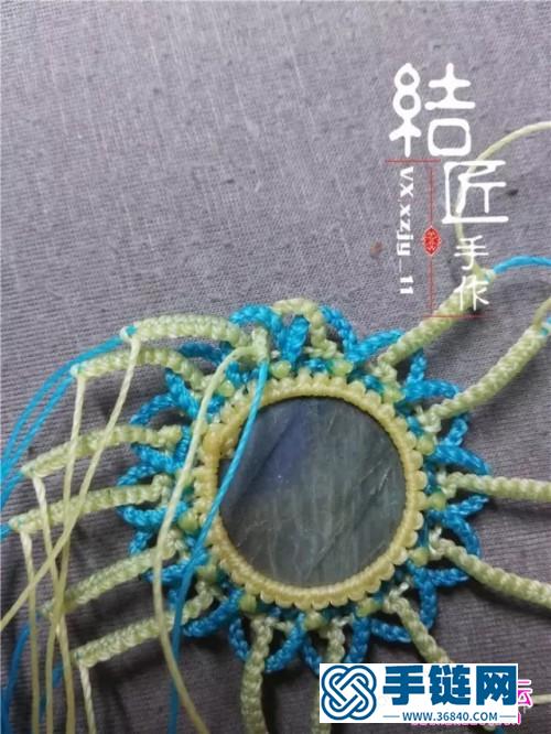 中國結編織向陽花胸針方法圖解（項鏈墜）