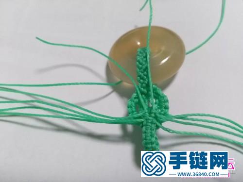 青蛇平安扣斜卷結(jié)吊墜項鏈的詳細(xì)編制圖解