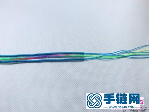 925銀小胖魚七彩手繩的制作方法圖解