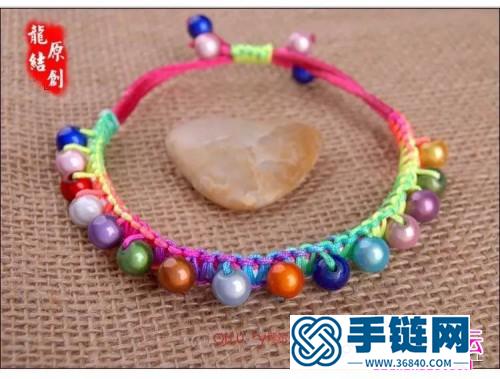 可愛五彩串珠手鏈的編織方法