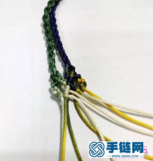 四股編繩的尾墜的編法