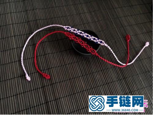 中國結編織串珠四股手繩的方法