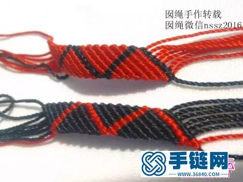 紅與黑情侶手繩的制作